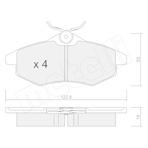 Bremsbelagsatz Scheibenbremse Metelli 22-0328-0 für Citroën Vorderachse