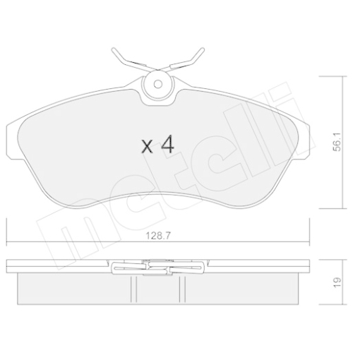 Bremsbelagsatz Scheibenbremse Metelli 22-0329-0 für Citroën Vorderachse