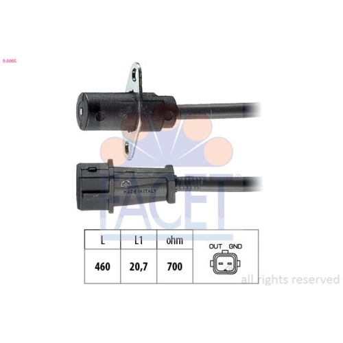 Impulsgeber Kurbelwelle Facet 9.0005 Made In Italy - Oe Equivalent für Fiat Ford