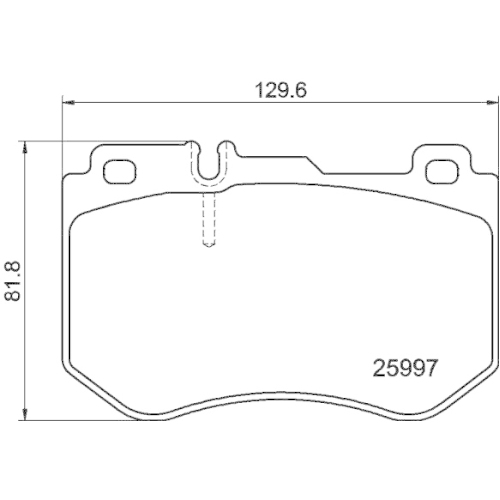 Bremsbelagsatz Scheibenbremse Hella Pagid 8DB 355 021-741 für Mercedes Benz