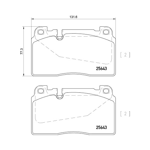 Bremsbelagsatz Scheibenbremse Hella Pagid 8DB 355 020-251 für Audi Porsche Seat