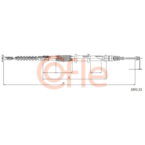 Seilzug Feststellbremse Cofle 1651.21 für Alfa Romeo Fiat Lancia Hinten Links