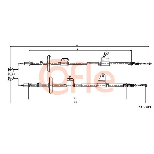 Seilzug Feststellbremse Cofle 11.5783 für Opel Hinten Links Hinten Rechts