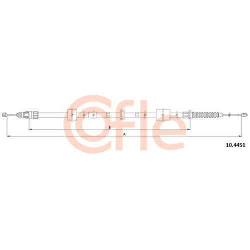 Seilzug Feststellbremse Cofle 10.4451 für Jaguar Hinten Links Hinten Rechts