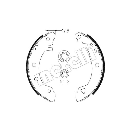 Bremsbackensatz Metelli 53-0001 für Alfa Romeo Renault Hinterachse