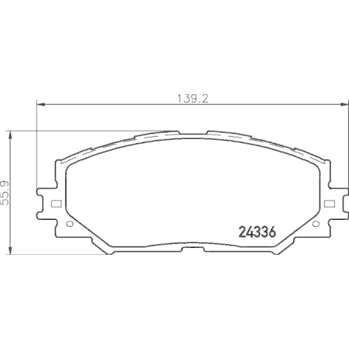 Bremsbelagsatz Scheibenbremse Hella Pagid 8DB 355 006-861 für Toyota Vorderachse