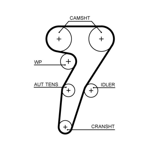 Zahnriemen Gates 5653XS Powergrip® für Alfa Romeo Dana