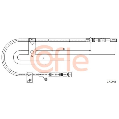 Seilzug Feststellbremse Cofle 17.0003 für Nissan Hinten Links