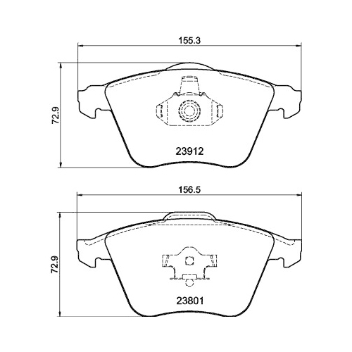 Bremsbelagsatz Scheibenbremse Hella Pagid 8DB 355 012-281 für Ford Mazda Saab