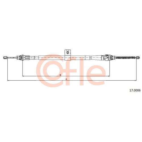 Seilzug Feststellbremse Cofle 17.0006 für Nissan Hinten Links