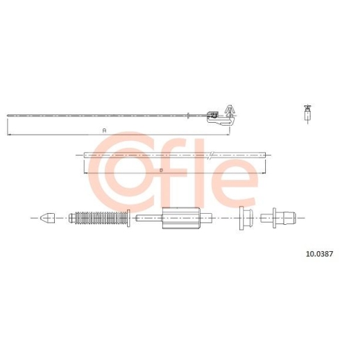 Gaszug Cofle 10.0387 für Renault