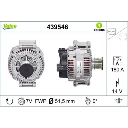 Generator Valeo 439546 Valeo Origins New Oe Technologie für Chrysler Jeep