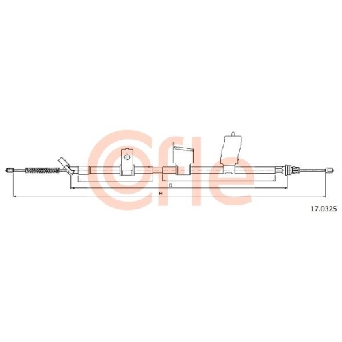 Seilzug Feststellbremse Cofle 17.0325 für Nissan Hinten Links