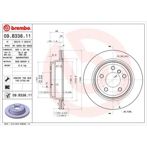 2X Brembo Bremsscheibe Hinterachse Prime Line - Uv Coated für Bmw