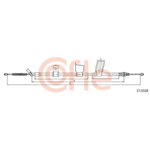 Seilzug Feststellbremse Cofle 17.0326 für Nissan Hinten Rechts