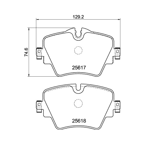 Bremsbelagsatz Scheibenbremse Hella Pagid 8DB 355 023-131 für Bmw Vorderachse