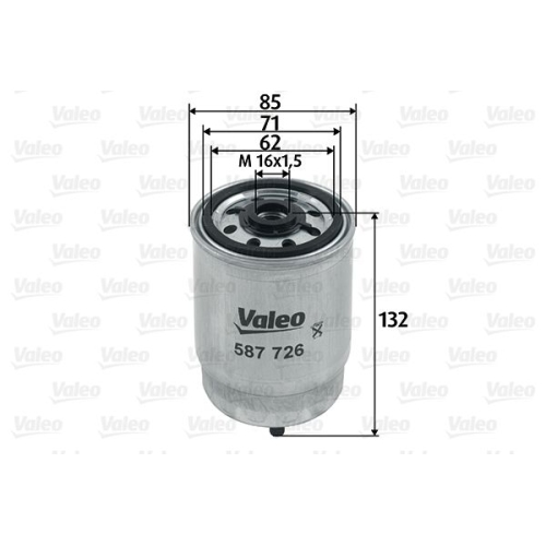 Kraftstofffilter Valeo 587726 für Bedford Citroën Fiat Innocenti Opel Peugeot AC