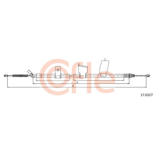 Seilzug Feststellbremse Cofle 17.0327 für Nissan Hinten Links