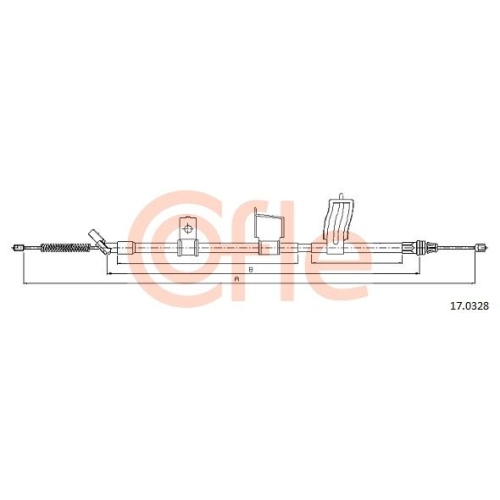 Seilzug Feststellbremse Cofle 17.0328 für Nissan Hinten Rechts