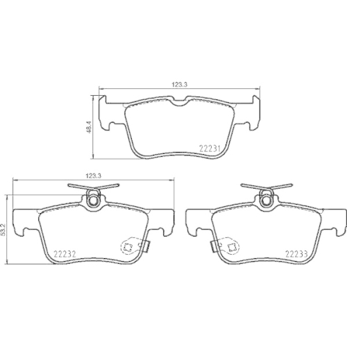 Bremsbelagsatz Scheibenbremse Brembo P24217 Prime Line für Ford Hinterachse