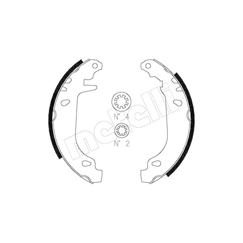 Bremsbackensatz Metelli 53-0022 für Citroën Peugeot Hinterachse