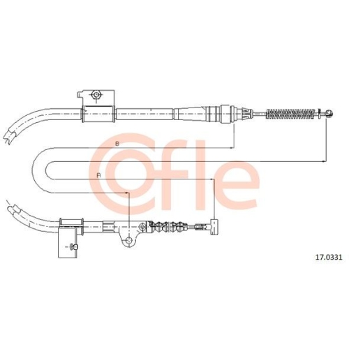 Seilzug Feststellbremse Cofle 17.0331 für Ford Nissan Hinten Links