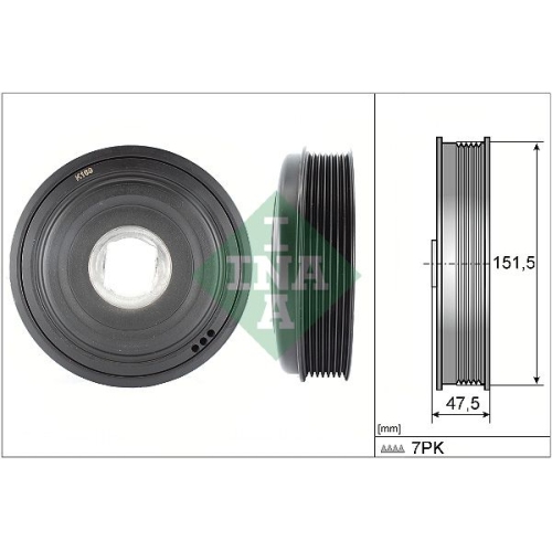 Riemenscheibe Kurbelwelle Ina 544 0136 10 für Nissan Opel Renault Vauxhall Dacia