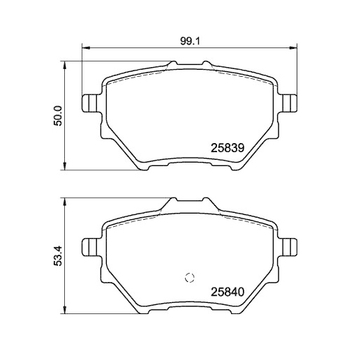 Bremsbelagsatz Scheibenbremse Hella Pagid 8DB 355 020-991 für Citroën Opel Haval