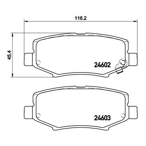 Bremsbelagsatz Scheibenbremse Brembo P18024 Prime Line für Chrysler Dodge Tata