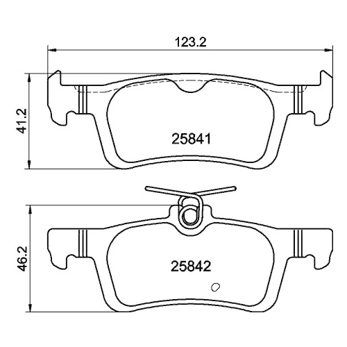 Bremsbelagsatz Scheibenbremse Hella Pagid 8DB 355 021-311 für Peugeot