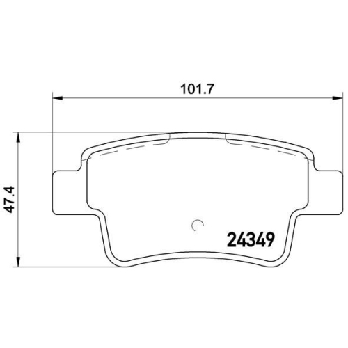 Bremsbelagsatz Scheibenbremse Brembo P 23 104 Prime Line für Fiat Abarth