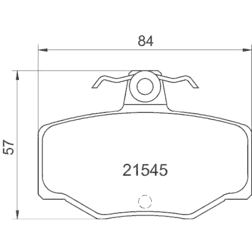 Bremsbelagsatz Scheibenbremse Hella Pagid 8DB 355 018-021 für Nissan Hinterachse