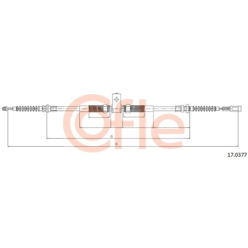 Seilzug Feststellbremse Cofle 17.0377 für Nissan Hinten Links