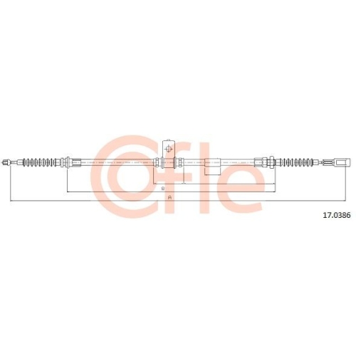 Seilzug Feststellbremse Cofle 17.0386 für Nissan Hinten Rechts