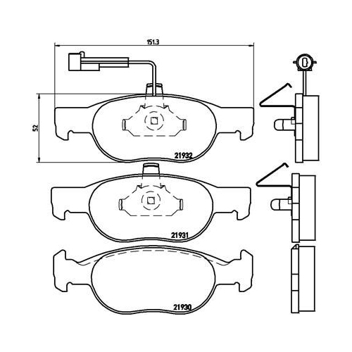 Bremsbelagsatz Scheibenbremse Brembo P23057 Prime Line für Alfa Romeo Fiat