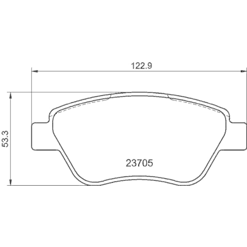 Bremsbelagsatz Scheibenbremse Hella Pagid 8DB 355 025-301 für Fiat Vorderachse