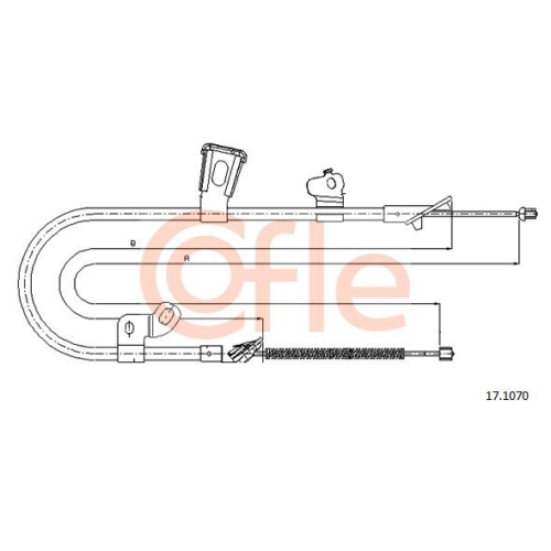 Seilzug Feststellbremse Cofle 17.1070 für Toyota Hinten Links