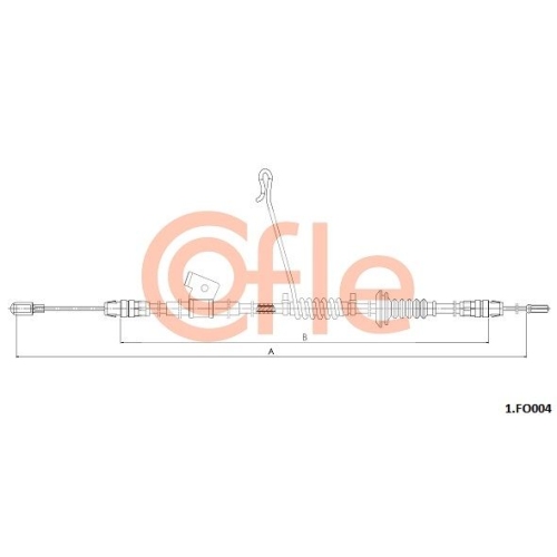 Seilzug Feststellbremse Cofle 1.FO004 für Ford Hinten Links