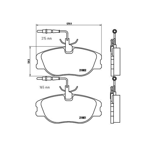 Bremsbelagsatz Scheibenbremse Brembo P23061 Prime Line für Alfa Romeo Citroën