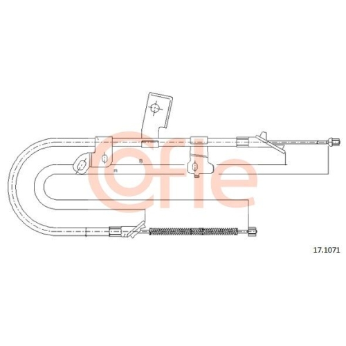 Seilzug Feststellbremse Cofle 17.1071 für Toyota Hinten Rechts