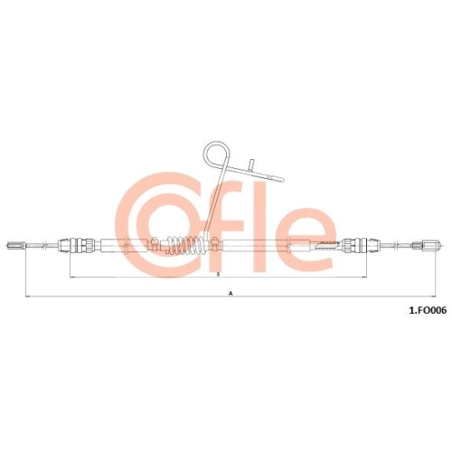 Seilzug Feststellbremse Cofle 1.FO006 für Ford Hinten Rechts