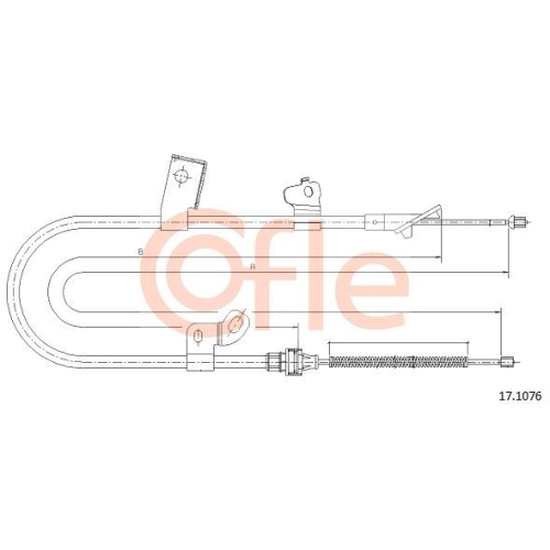 Seilzug Feststellbremse Cofle 17.1076 für Toyota Hinten Links