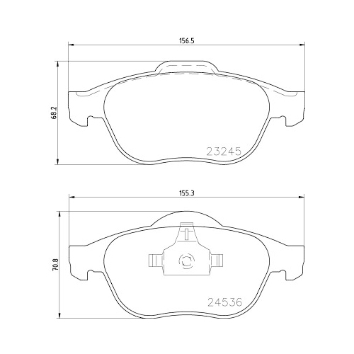 Bremsbelagsatz Scheibenbremse Hella Pagid 8DB 355 009-101 für Renault