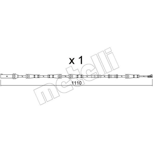 Warnkontakt Bremsbelagverschleiß Metelli SU.368 für Bmw Hinterachse