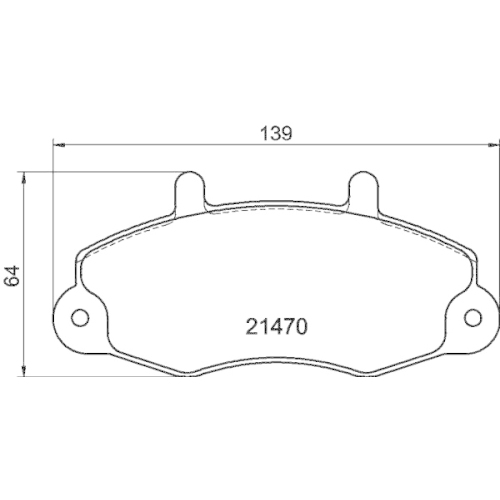 Bremsbelagsatz Scheibenbremse Hella Pagid 8DB 355 006-391 für Ford Vorderachse