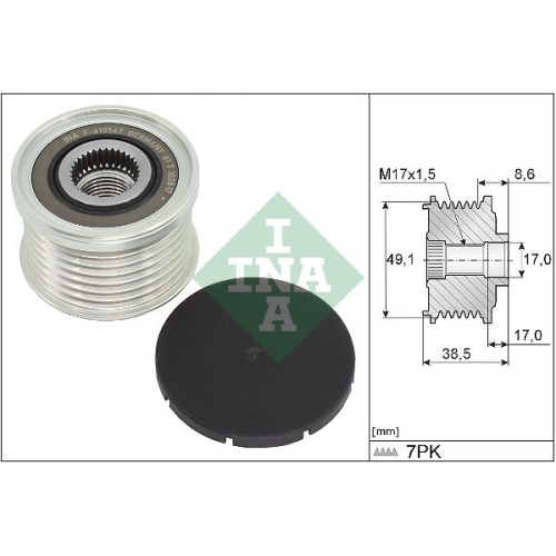 Generatorfreilauf Ina 535 0344 10 für Fiat Nissan Renault Dacia