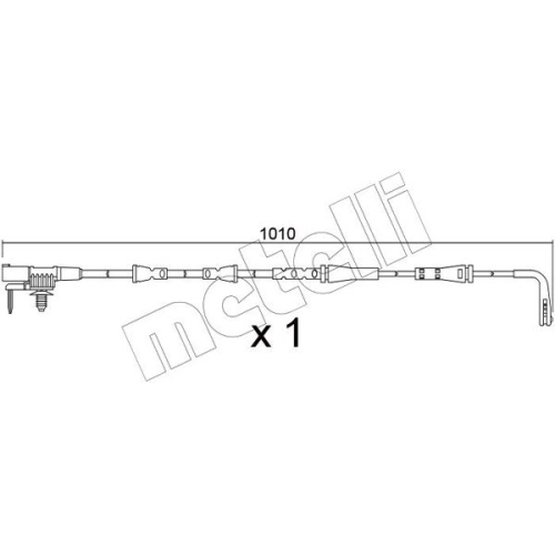 Warnkontakt Bremsbelagverschleiß Metelli SU.397 für Jaguar Vorderachse
