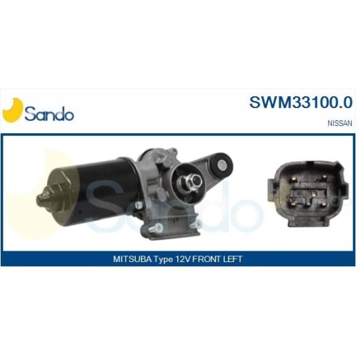 Wischermotor Sando SWM33100.0 für Nissan Vorne