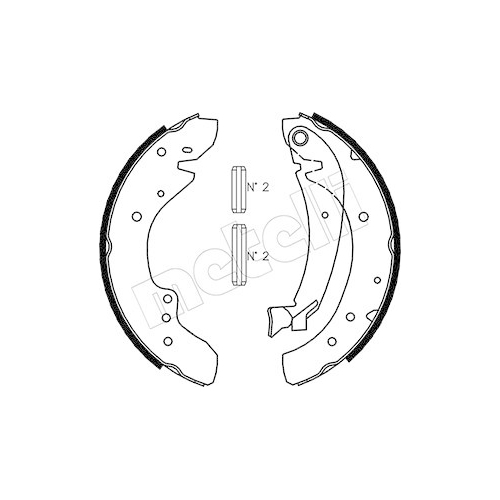 Bremsbackensatz Metelli 53-0072 für Fiat Peugeot Hinterachse