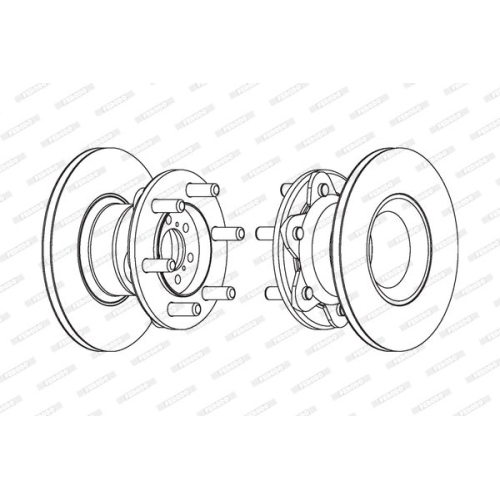 Ferodo 1X Bremsscheibe Vorderachse Premier für Alfa Romeo Fiat Iveco Lancia